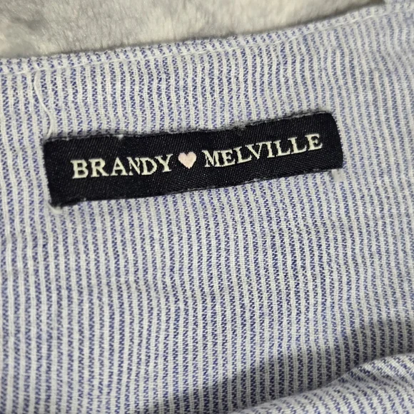 Brandy Melville Cropped Tank Top With Tie Straps Cotton One Size - Picture 6 of 7